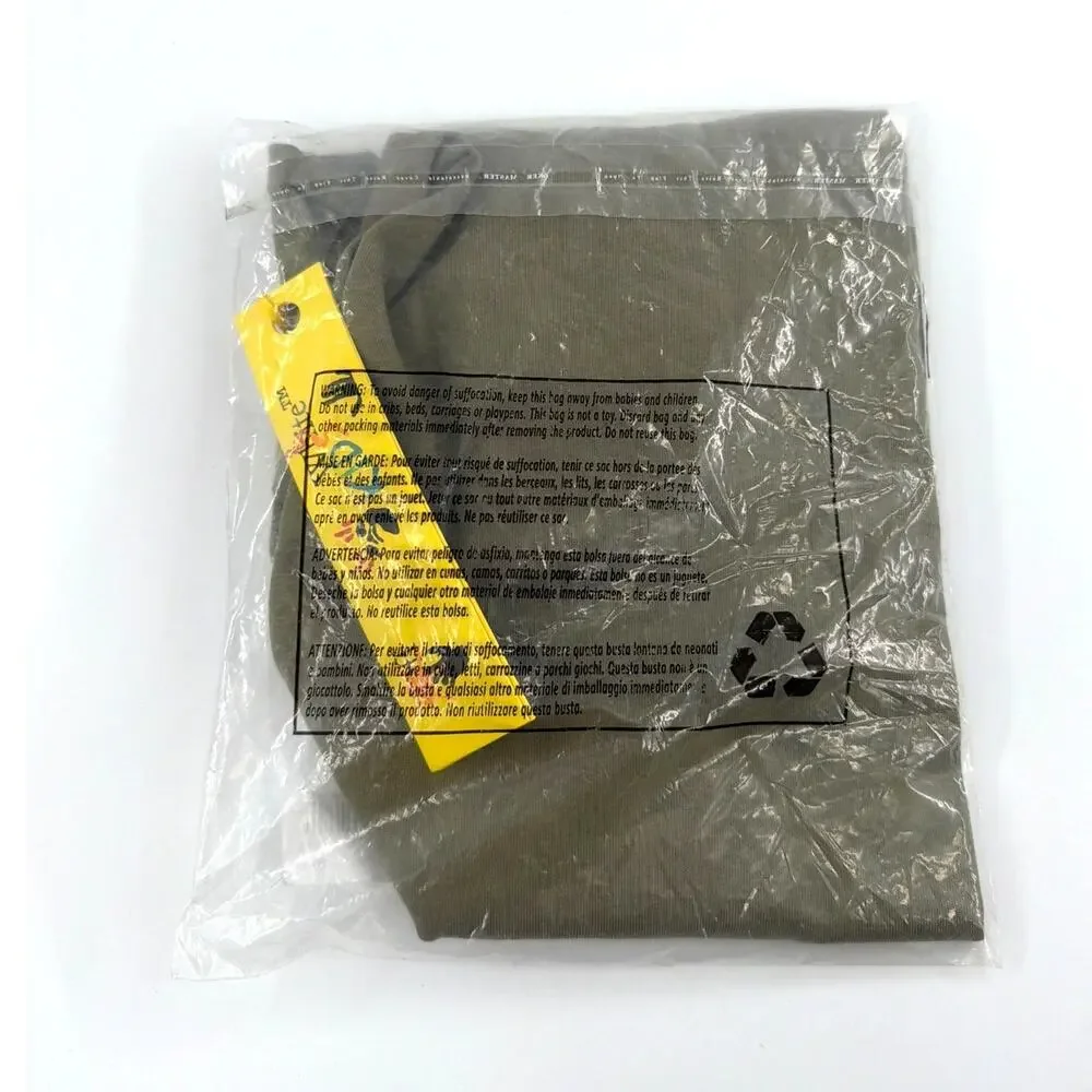 Off White Boys Army Green Scribble Graphic Basic Fit Tee Size 16
